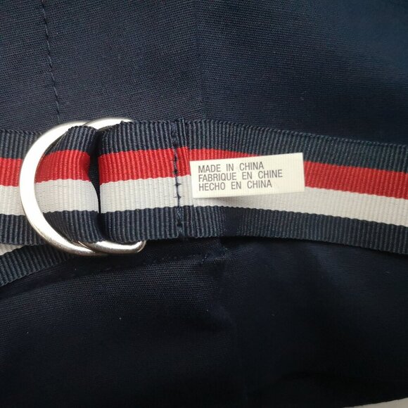 Tommy Hilfiger Ladies Size 4 Navy Stretch Slim Crop Pants with Belt - Picture 4 of 9